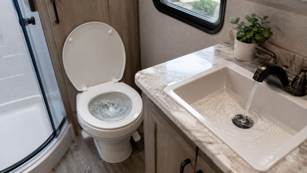 What Causes an RV Toilet to Bubble When the Sink Drains